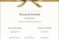 Marriage Gold Bow
